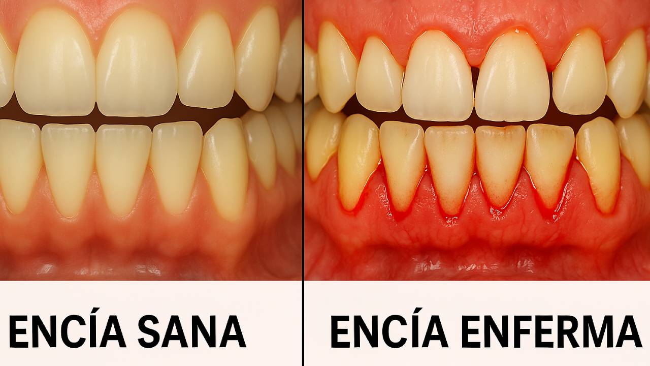 Encía sana vs. Encía enferma