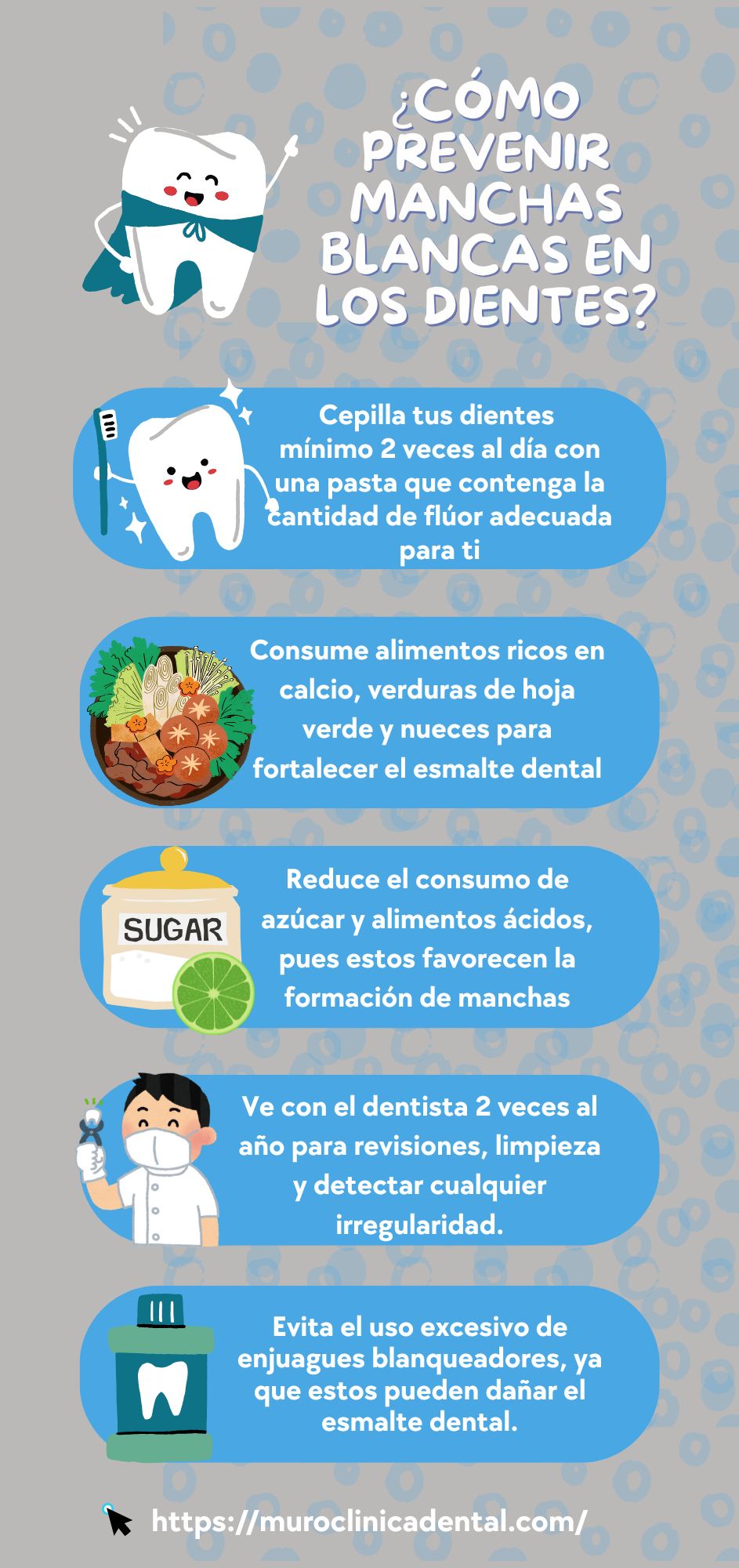 Cómo prevenir manchas blancas en los dientes