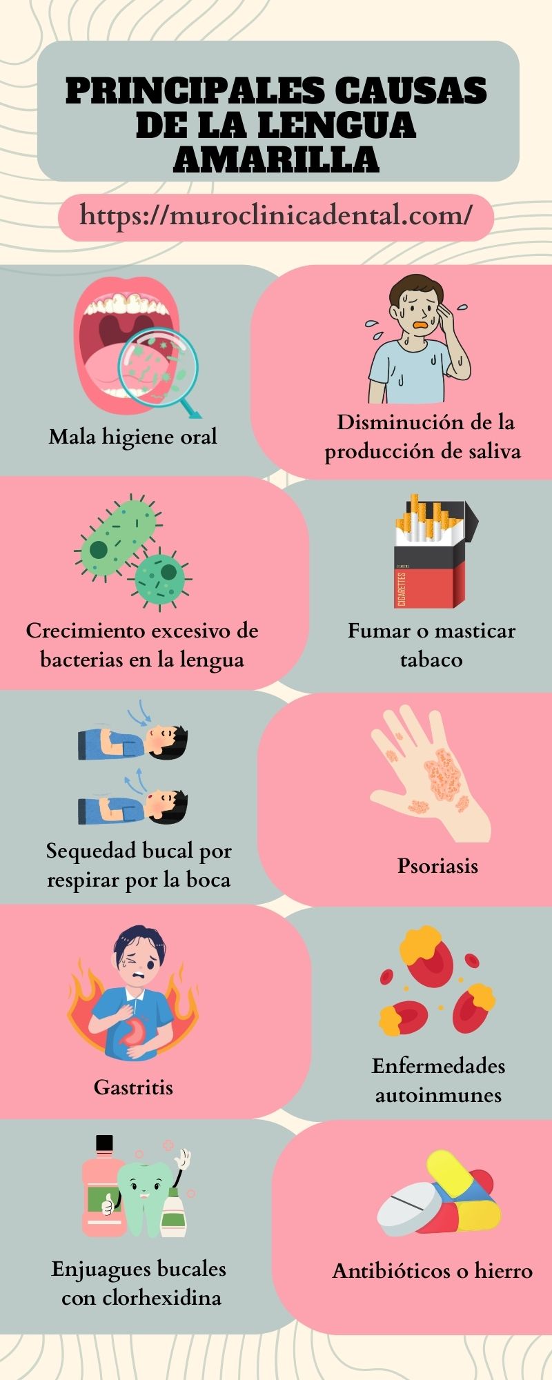 Principales causas de la lengua amarilla